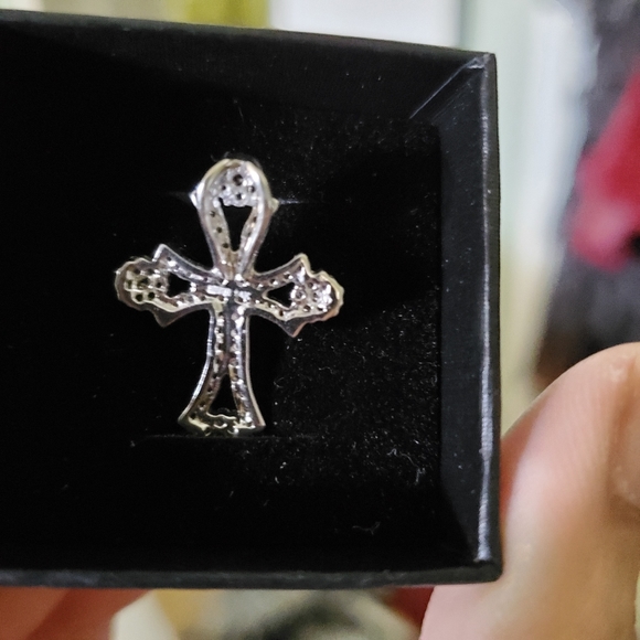 💥SOLD💥 EFFY Diamond Cross 14k Wht Gold W/ Papers - Picture 2 of 8